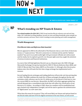 What's Trending on NP Trusts & Estates