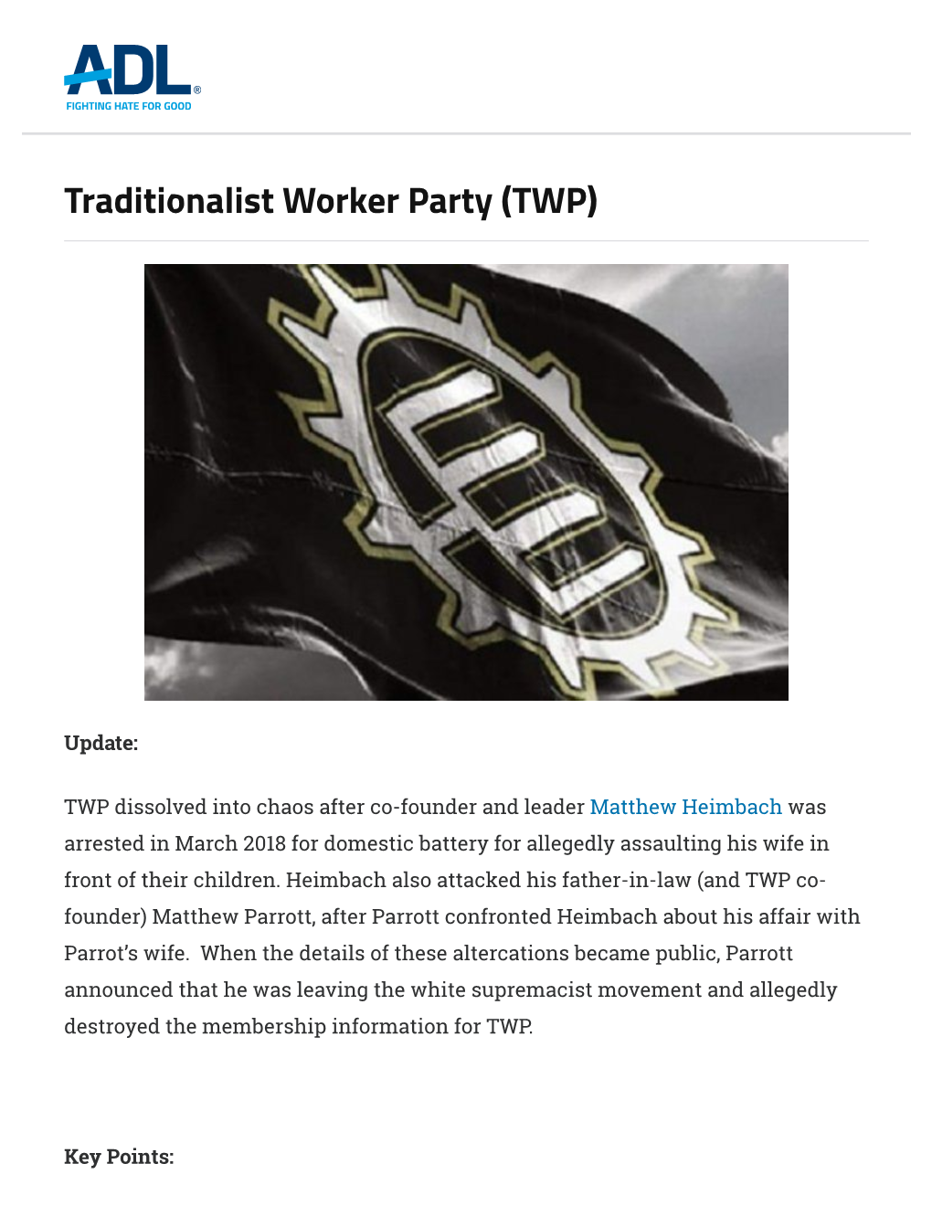 Traditionalist Worker Party (TWP)