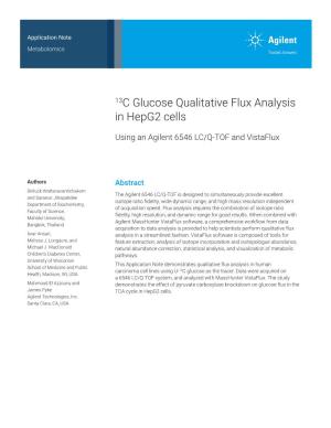 13C Glucose Qualitative Flux Analysis in Hepg2 Cells