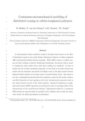 Distributed Crazing in Rubber-Toughened Polymers