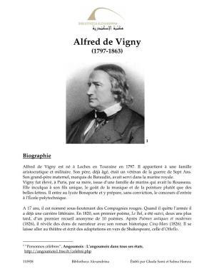 Alfred De Vigny (1797-1863)