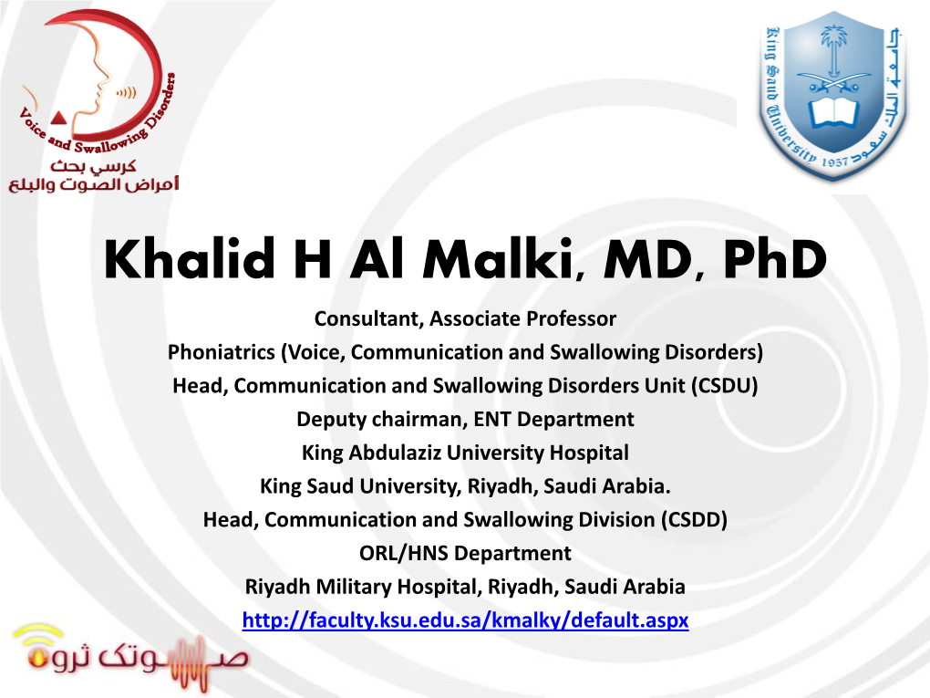 Khalid H Al Malki, MD