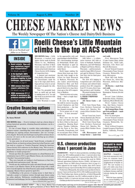 Roelli Cheese's Little Mountain Climbs to the Top at ACS Contest