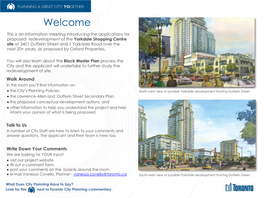 Yorkdale Block Master Plan City of Toronto Panels