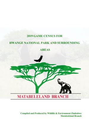 2019 Game Census for Hwange National Park and Surrounding Areas