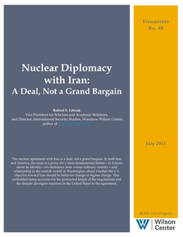 Nuclear Diplomacy with Iran