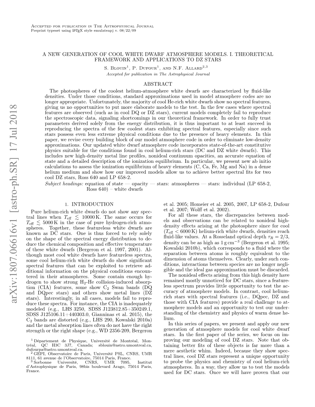 A New Generation of Cool White Dwarf Atmosphere Models. I