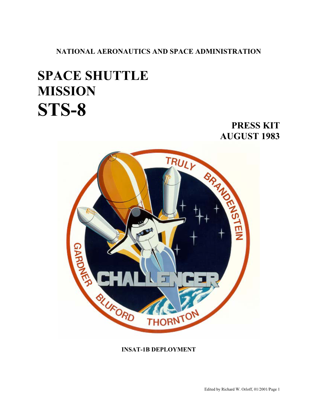 Sts-8 Press Kit August 1983