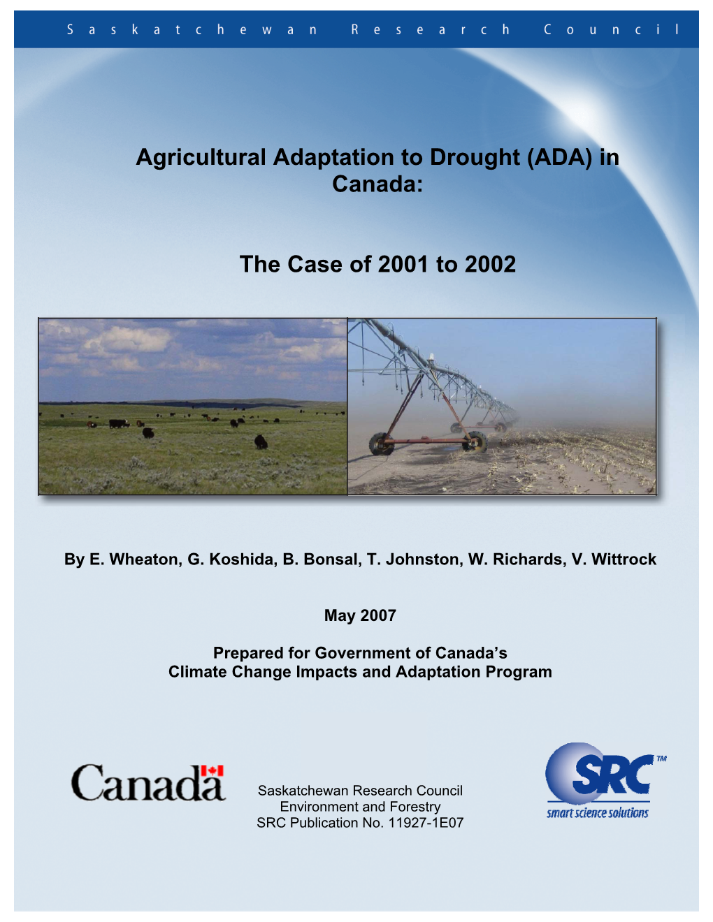 Agricultural Adaptation to Drought (ADA) in Canada