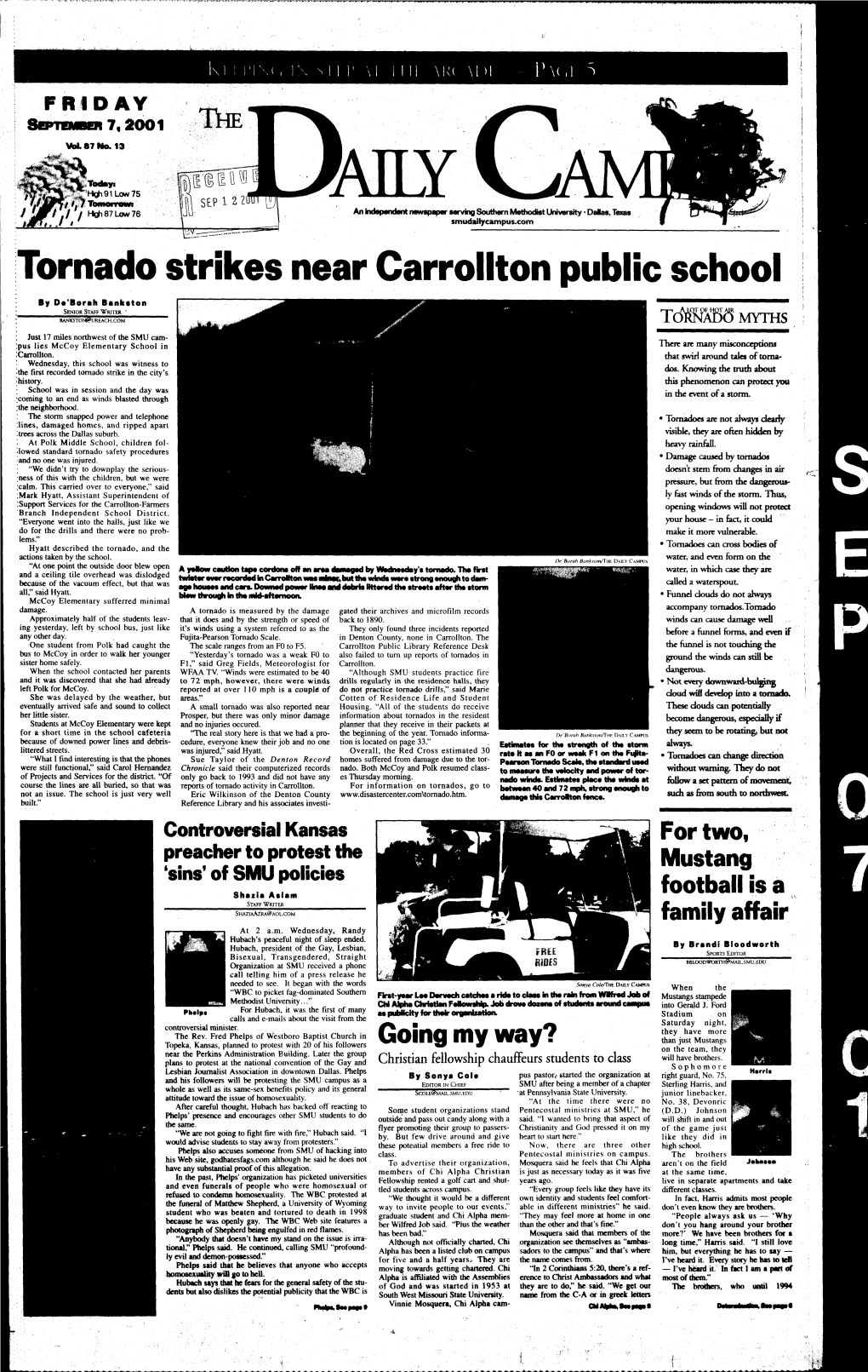 Tornado Strikes Near Carrollton Public School