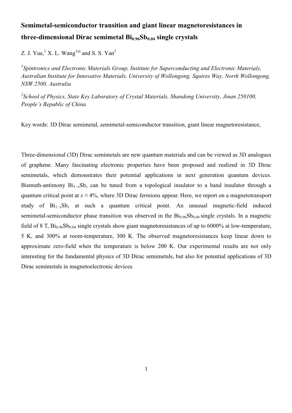 Semimetal-Semiconductor Transition and Giant Linear Magnetoresistances in Three-Dimensional Dirac Semimetal Bi0.96Sb0.04 Single Crystals