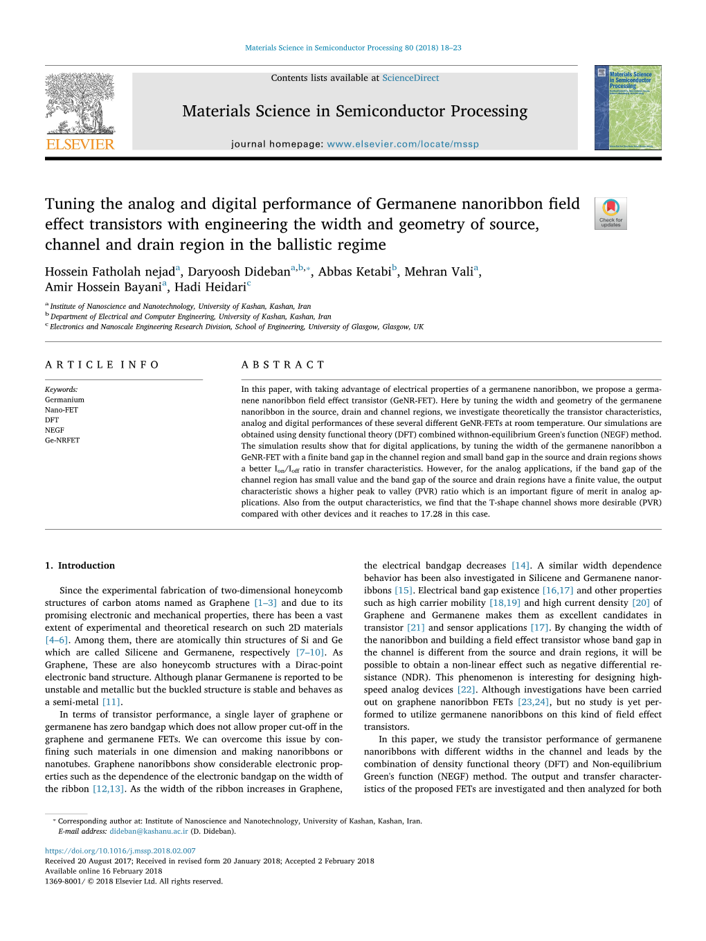 Tuning the Analog and Digital Performance of Germanene