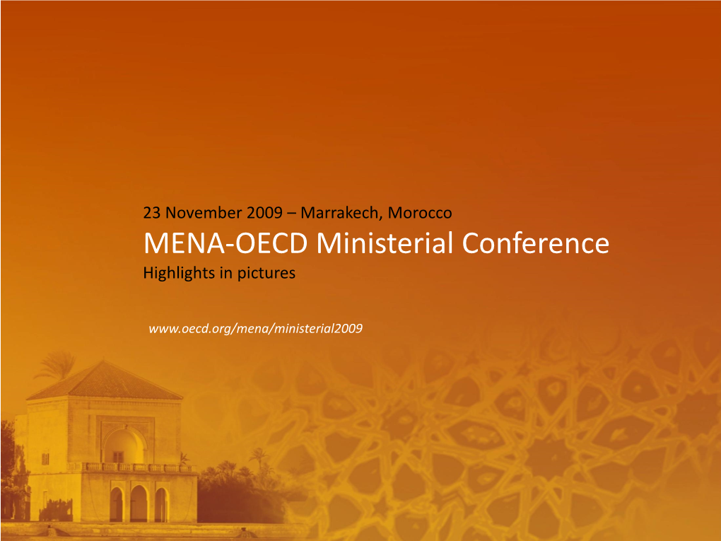 MENA-OECD Ministerial Conference Highlights in Pictures