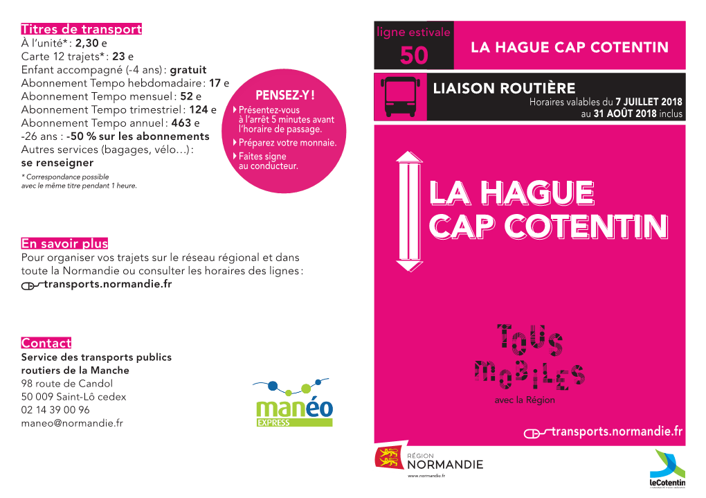 LA HAGUE CAP COTENTIN Ligne Estivale 50