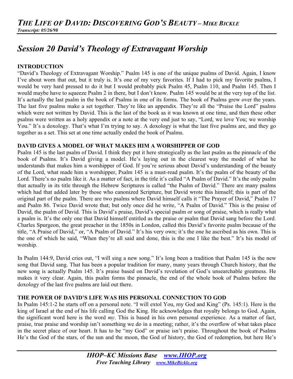 EDIT LODDGB1998 20 David's Theology of Extravagant Worship