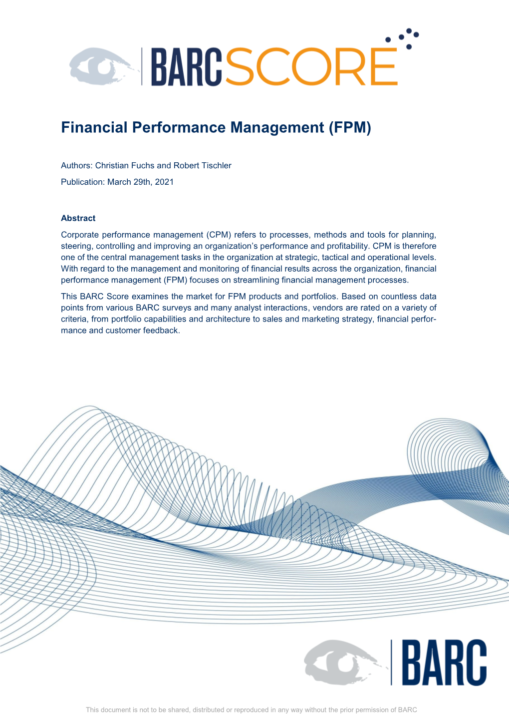 Financial Performance Management (FPM)