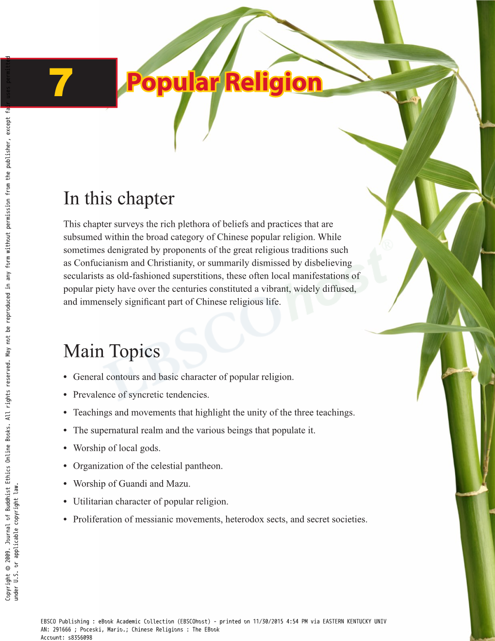 Popular Religion