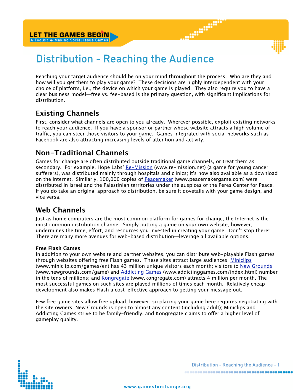 Distribution - Reaching the Audience