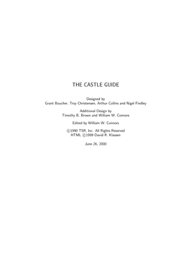 The Castle Guide