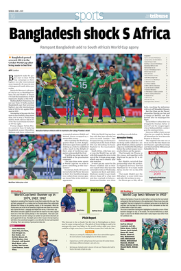 Rampant Bangladesh Add to South Africa's World Cup Agony