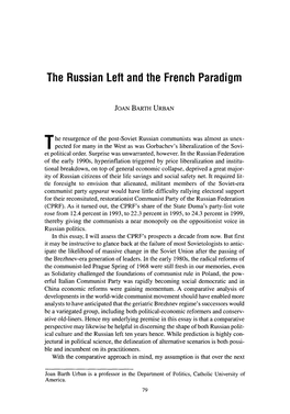 The Russian Left and the French Paradigm