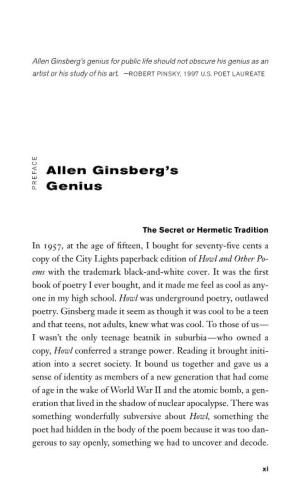Allen Ginsberg's Genius