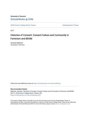 Consent Culture and Community in Feminism and BDSM