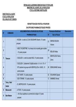 REPARTITION DES POSTES-Juin2018