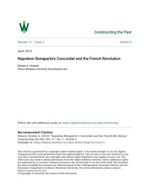 Napoleon Bonaparte's Concordat and the French Revolution