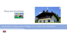Information Holiday Home Pallegg 14 in Maria Alm/Hinterthal Content
