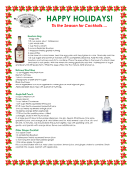 BMD Holiday Cocktails