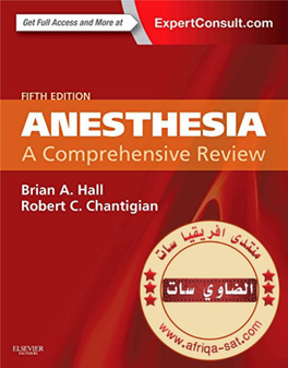 ANESTHESIA a Comprehensive Review