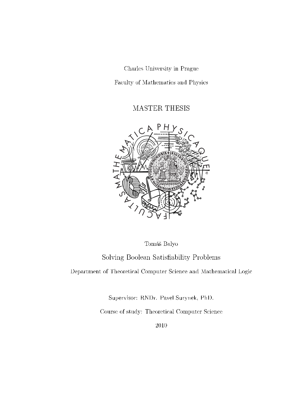 MASTER THESIS Solving Boolean Satisfiability Problems