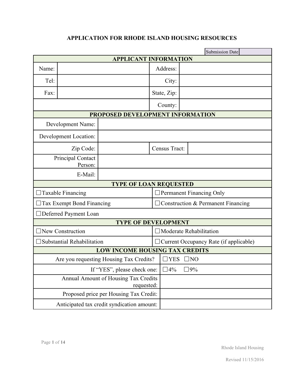 Rental Housing Production Program