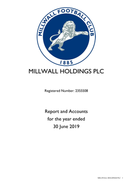 Reports and Accounts for the Year Ending 30 June 2019