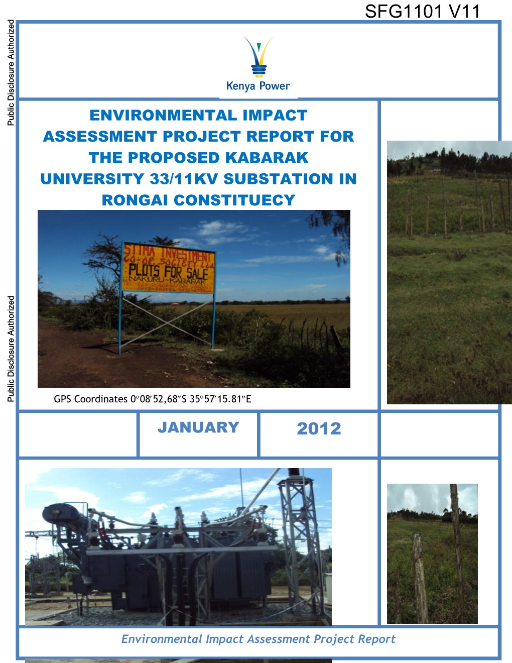 Environmental Impact Assessment Project Report for the Proposed