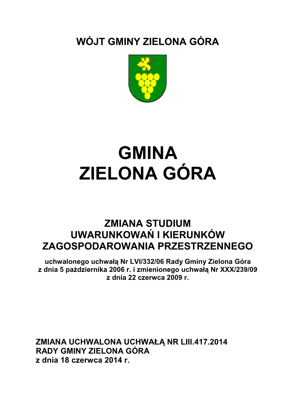 Tekst Studium Gminy ZG