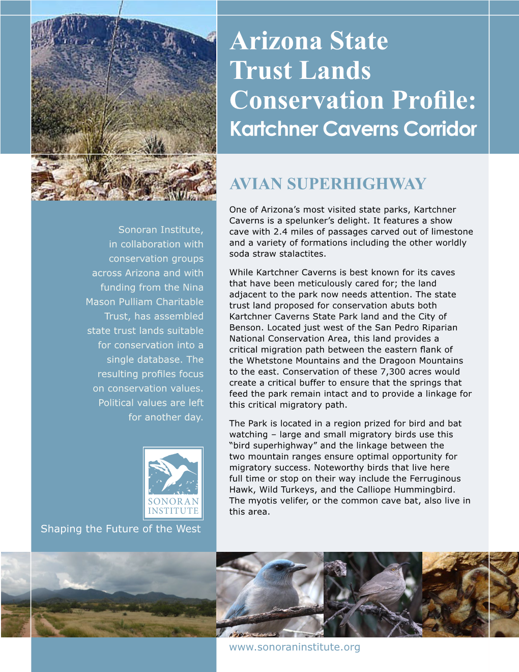 Arizona State Trust Lands Conservation Profile