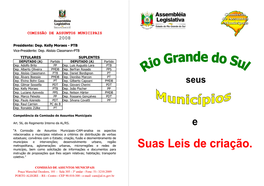 Cronologia Dos Municípios Do Estado Do Rio Grande Do