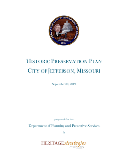 Historic Preservation Plan City of Jefferson, Missouri