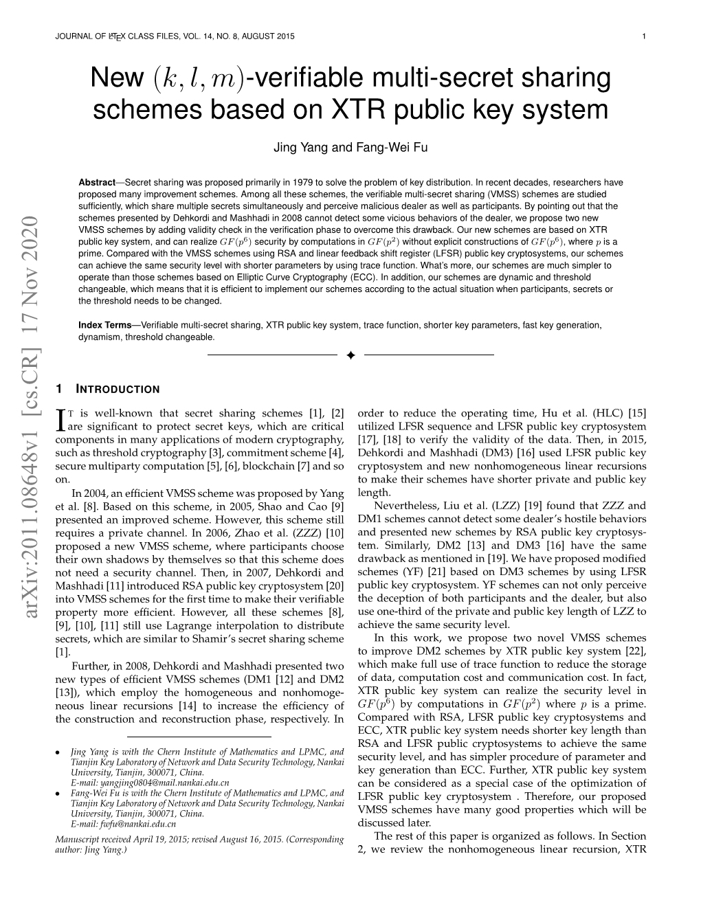 Verifiable Multi-Secret Sharing Schemes Based on XTR