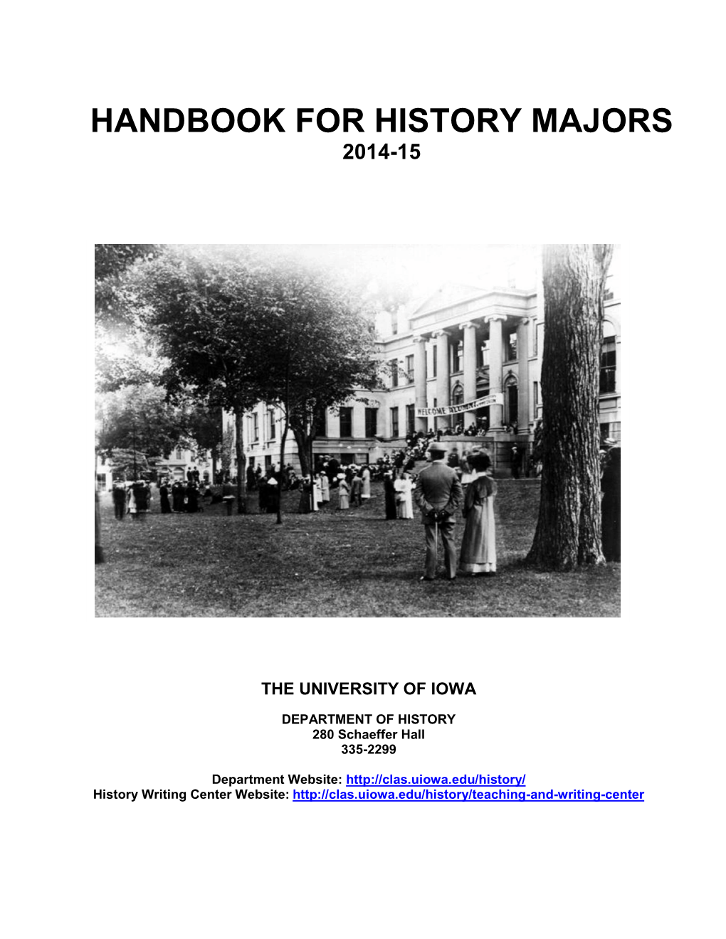 Handbook for History Majors 2014-15