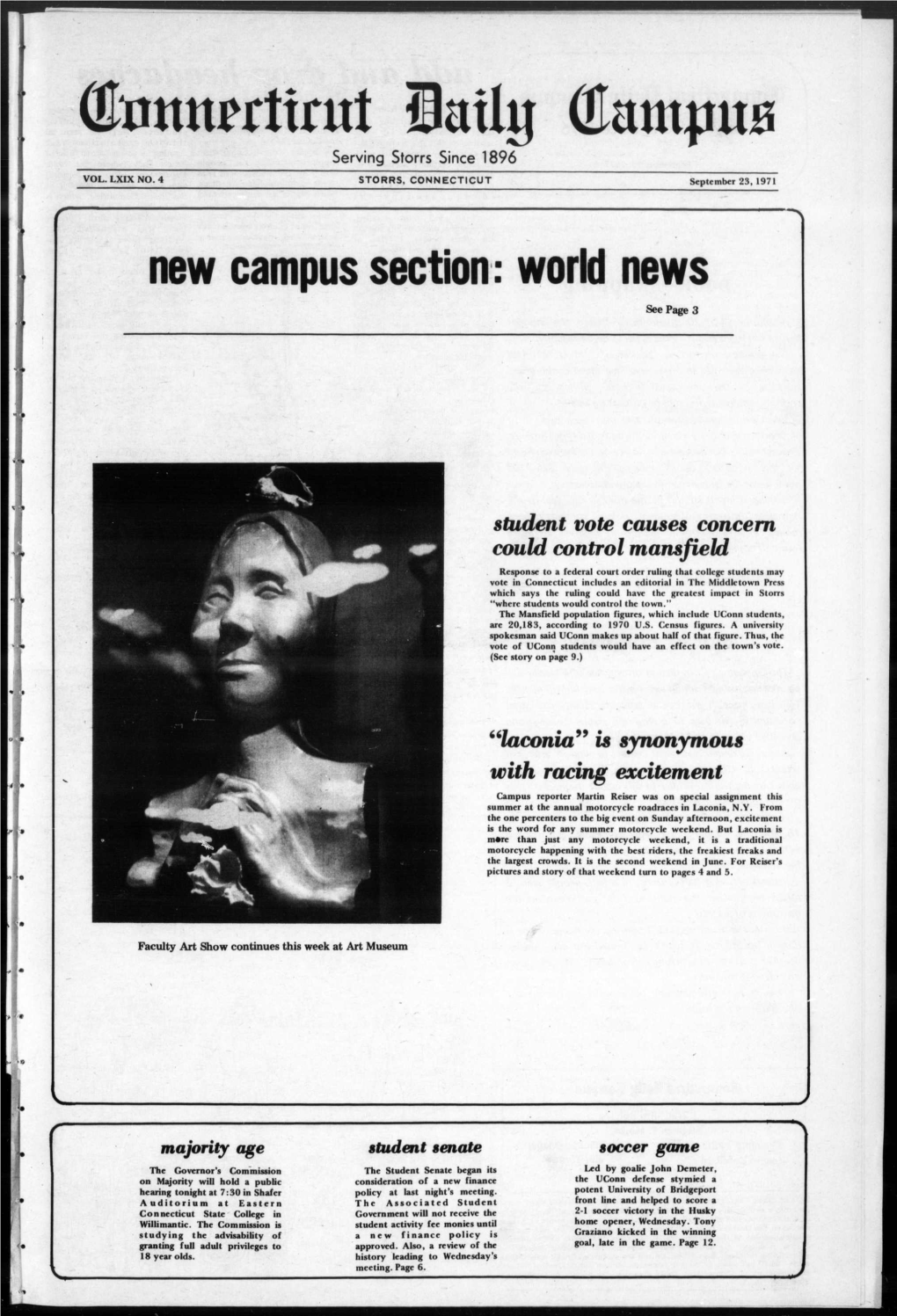 New Campus Section: World News See Page 3