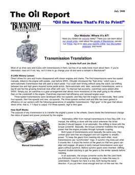 Transmission Translation by Kristin Huff and Jim Stark