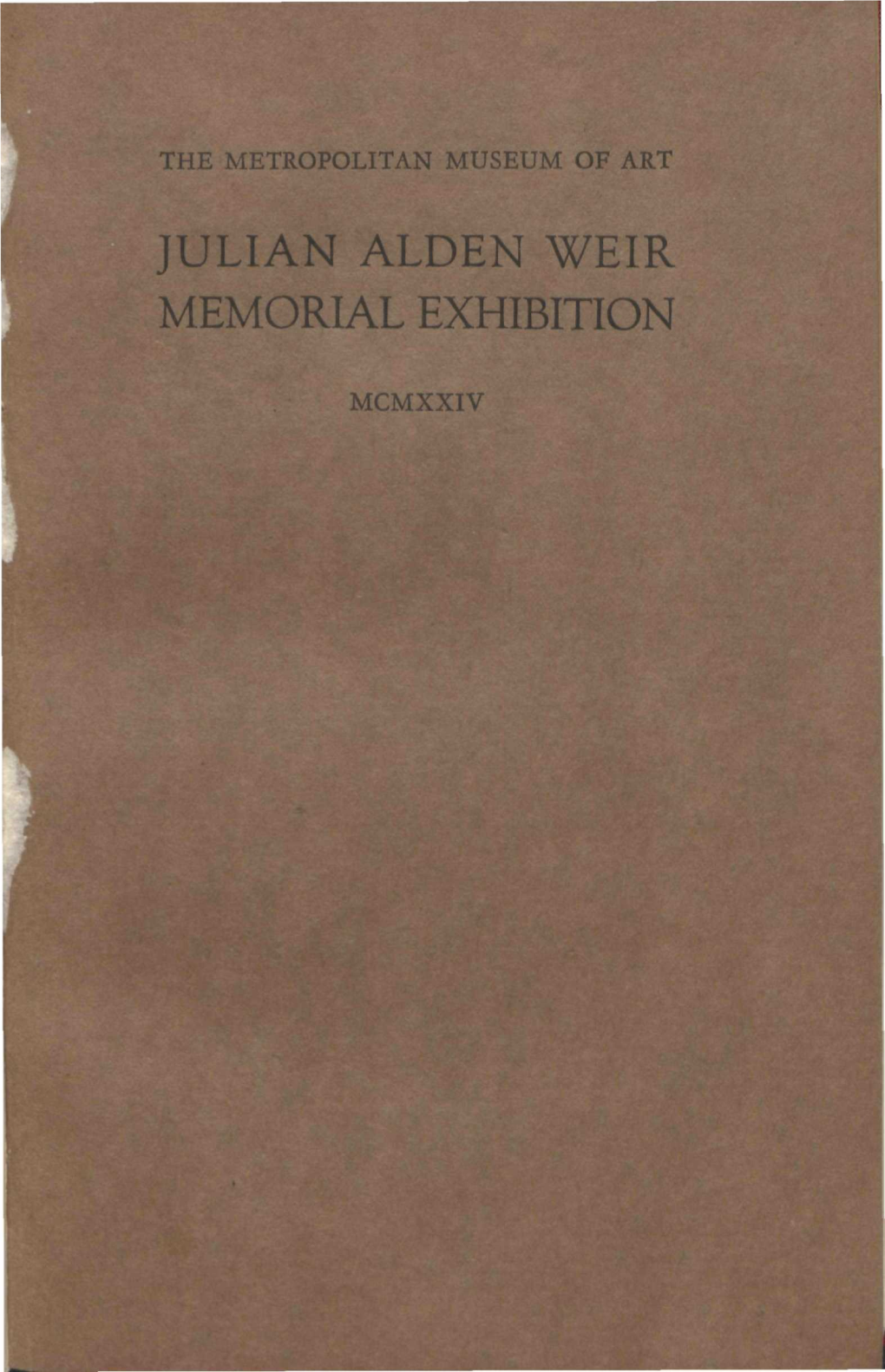 Julian Alden Weir Memorial Exhibition