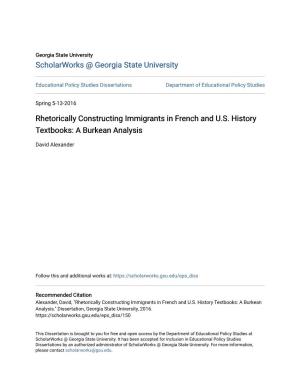Rhetorically Constructing Immigrants in French and US History Textbooks