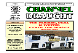 The Farrier, Deal Is Winter Pub of the Season