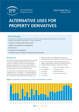 Alternative Uses for Property Derivatives’ Is the Third Paper in the Series Published by PDIG