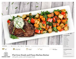 Flat Iron Steak and Fines Herbes Butter