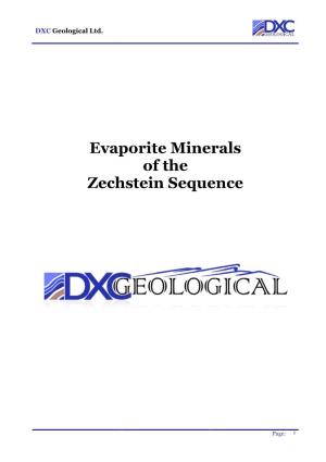 Evaporite Minerals of the Zechstein Sequence